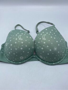Celestial Star Moon Print Underwire Push Up Bra Padded Victoria’s Secret 34DD